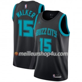 Maillot Basket Homme Charlotte Hornets Kemba Walker 15 2018-19 Jordan Brand City Edition Noir Swingman